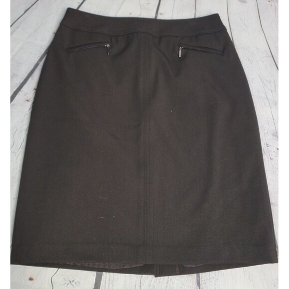 Vintage Conrad C Petite Black Knee Length Skirt size 10P - Picture 1 of 7